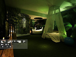 綠色室內(nèi)場景3Ｄ模型素材