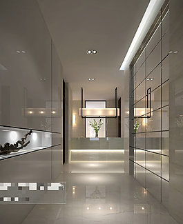 過道場景設(shè)計(jì)素材3Ｄ模型素材