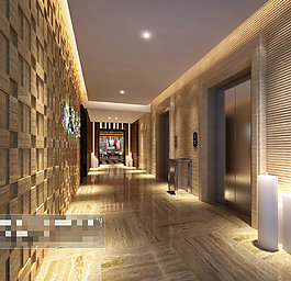 走廊布景設(shè)計(jì)素材3Ｄ模型素材