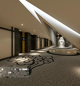 祥云地板3Ｄ模型素材