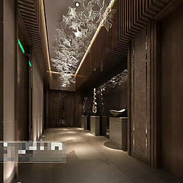 走廊場(chǎng)景3Ｄ模型素材