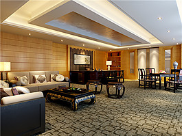 客廳現(xiàn)代場景3D模型素材
