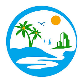 海南旅游度假图标PSD