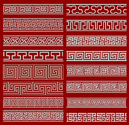 16款中國風復古邊框圖案矢量素材