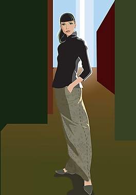 矢量美女