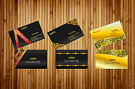 黑色金色底紋名片