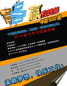 赢在选择招聘海报图片