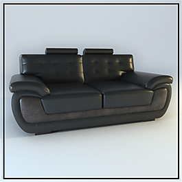黑沙發(fā)3Ｄ模型素材