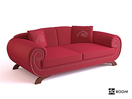 紅色沙發(fā)3Ｄ模型素材