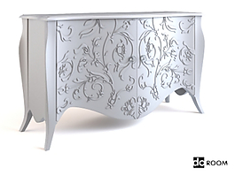 银色柜子3Ｄ模型素材