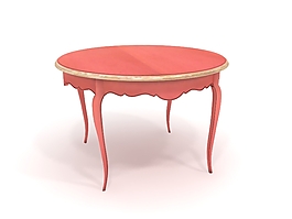 紅色桌子3Ｄ模型素材