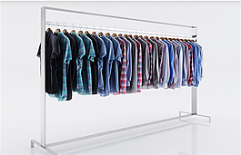 衣物架3Ｄ模型素材