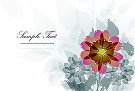 夢(mèng)幻素雅花朵背景
