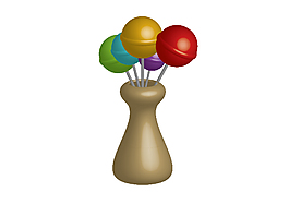 Illustrator繪制的3D棒棒糖