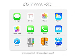 iOS7扁平图标PSD分层素材