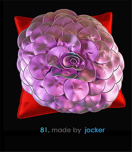 花瓣枕頭3Ｄ模型素材