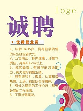 招聘海報