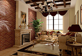 家裝時尚客廳3d