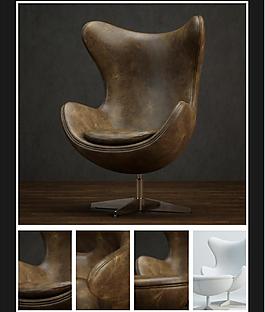 灰色凳子3Ｄ模型素材