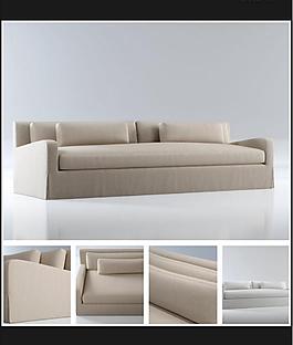 白沙發(fā)3Ｄ模型素材