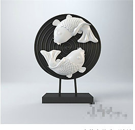 雙魚裝飾3Ｄ模型素材