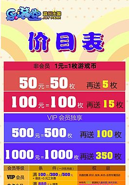 价目表
