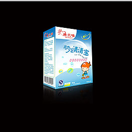 兒童保健品立體包裝效果