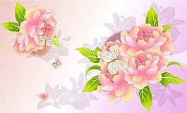 鲜花怒放矢量图