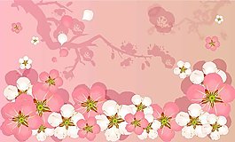桃花壁畫圖