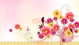 炫彩花卉花朵圖案