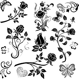 硅藻泥花朵花紋素材