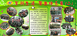軍訓(xùn)學(xué)校展板