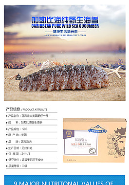 海參藍海漁夫詳情頁設(shè)計