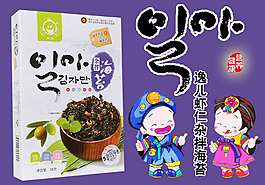 逸兒蝦仁雜拌海苔產品展示卡片