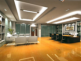 办公室3d模型设计