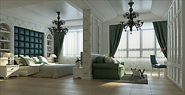 時尚臥室修飾圖