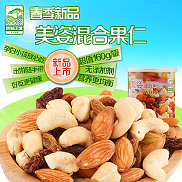 春季出游堅果零食淘寶直通車psd下載