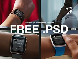 4個蘋果智能手表PSD模板