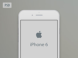 銀色扁平iPhone 6模型UI設計