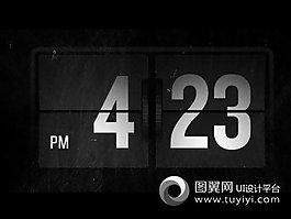 數字反轉時鐘UI設計