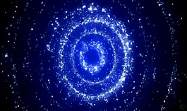 蓝色星云旋转粒子视频素材