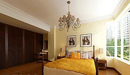 簡潔大方臥室模型圖