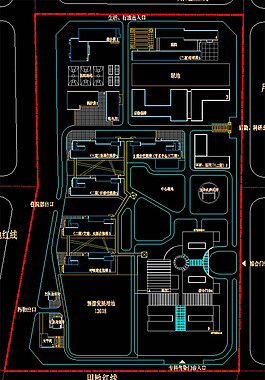 總平面建筑設(shè)計(jì)cad素材