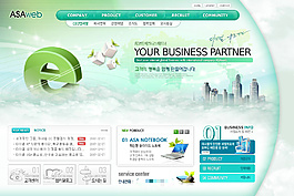科技頁面psd網(wǎng)頁模板