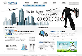 商務個性psd網(wǎng)頁模板