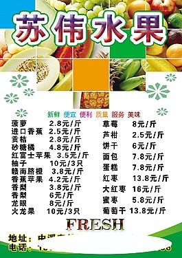 水果单页