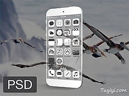 透明 苹果6 模型PSD