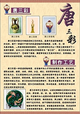 唐三彩展板