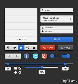 暗色潔凈UI設計