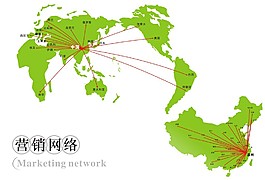 全球一體化的網絡銷售圖